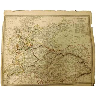 Original ATLAS MAP of Germany Circa 1840 Published By 