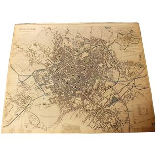 Antique Map of Birmingham - 1839