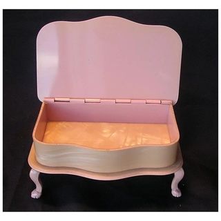 English Ivorine Piano Trinket Box in Shades Of Pink