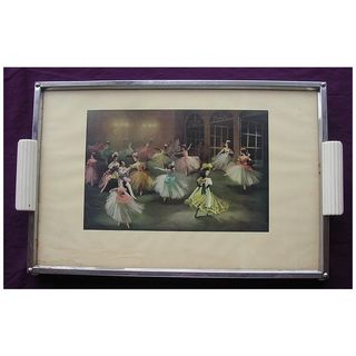 Retro 1950's 'Ballet Dancers' Tea Tray