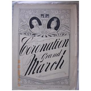 Vintage Sheet Music Coronation Grand March 1901