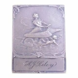 POLY Harriers Bronze Art Nouveau Small Plaque Dated 1921