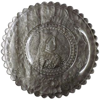 Queen Victoria Diamond Jubilee Glass Commemorative Plate