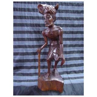Fabulous Balinese Figurine Hand-Carved From A Single Block of Hardwood