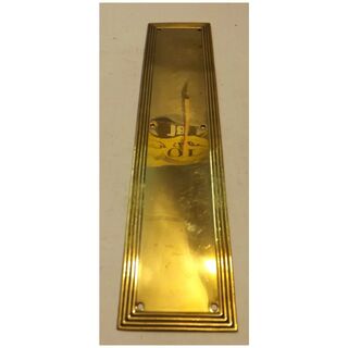 Victorian Brass Push Plate