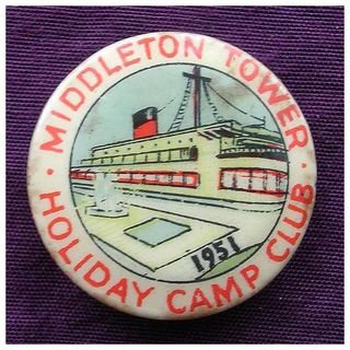 A 1951 Tin Camp Badge From 'The MIDDLETON TOWER' Holiday Camp
