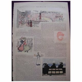 1892 Full Page From THE MILLION Newspaper ' The Place To Spend A Happy Day'