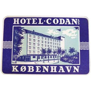 Two Original European Hotel Baggage Stickers