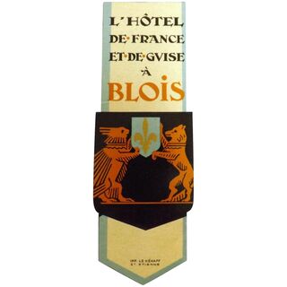 Two Vintage French Hotel Baggage Stickers