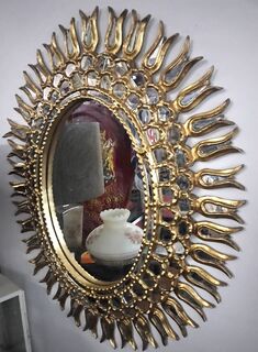 VINTAGE Peruvian Colonial Style SUN MIRROR