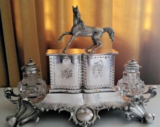 Superb English Art Nouveau Desk Writing  Set