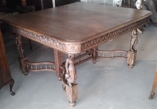 MAGNIFICENT ANTIQUE  FRENCH DINING TABLE FROM BRITTANY