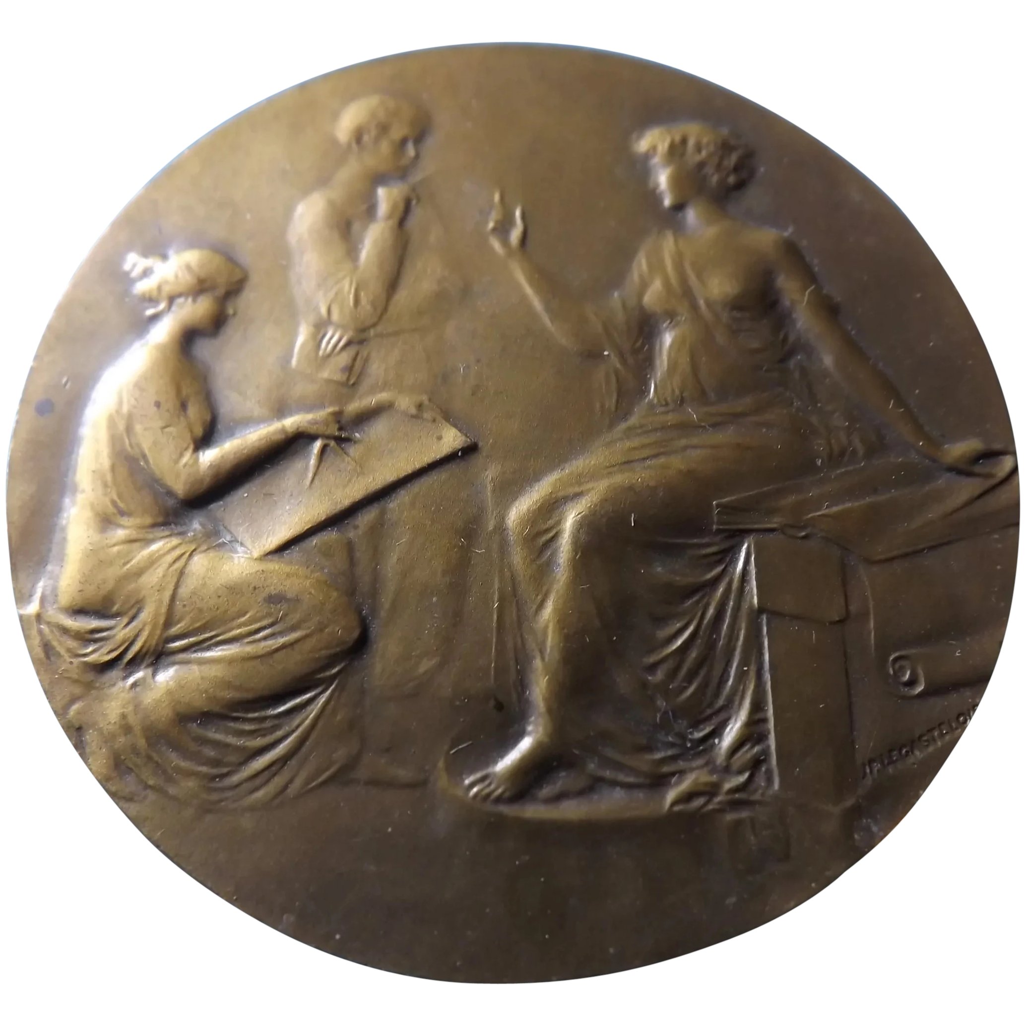French Bronze BIG Medallion- Medical Circa 1900