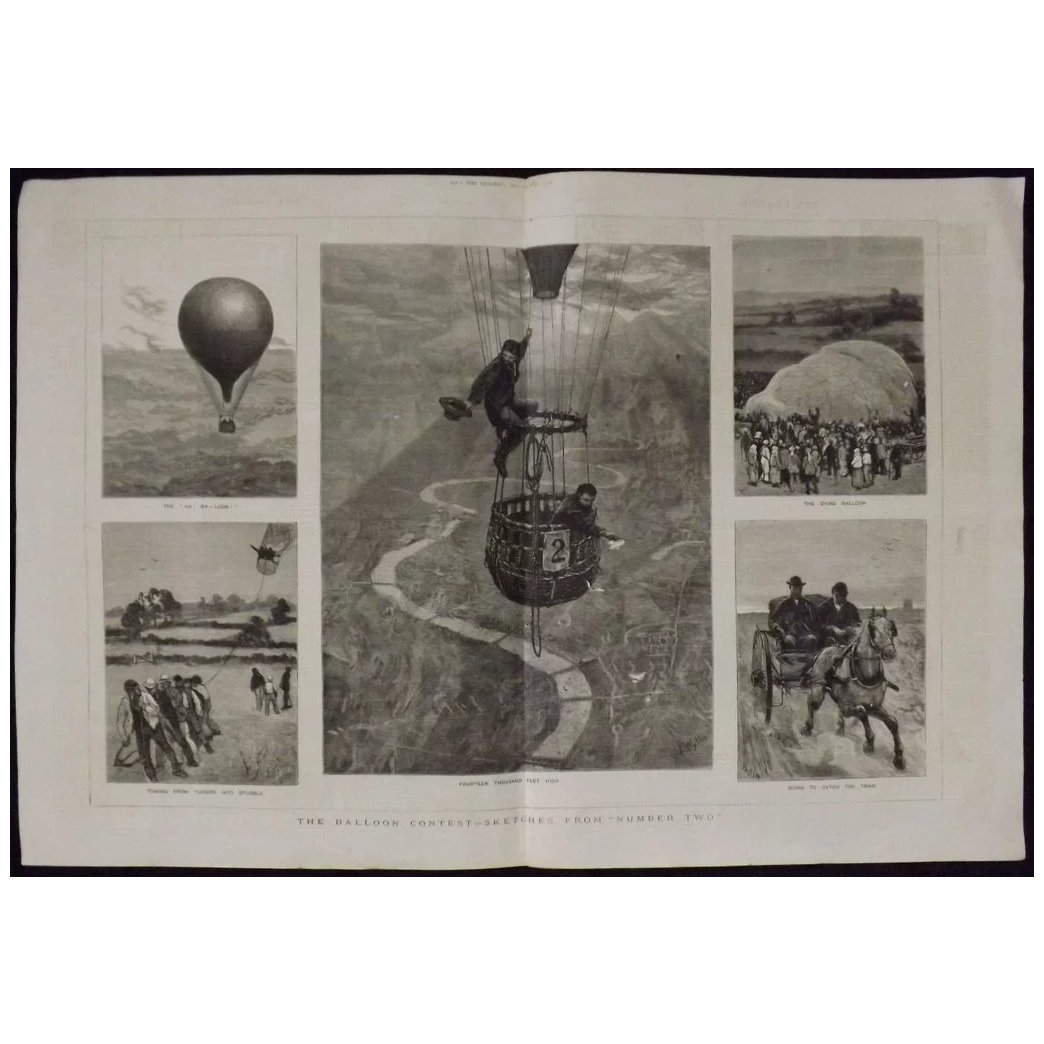 The Balloon Contest - The Graphic 1880
