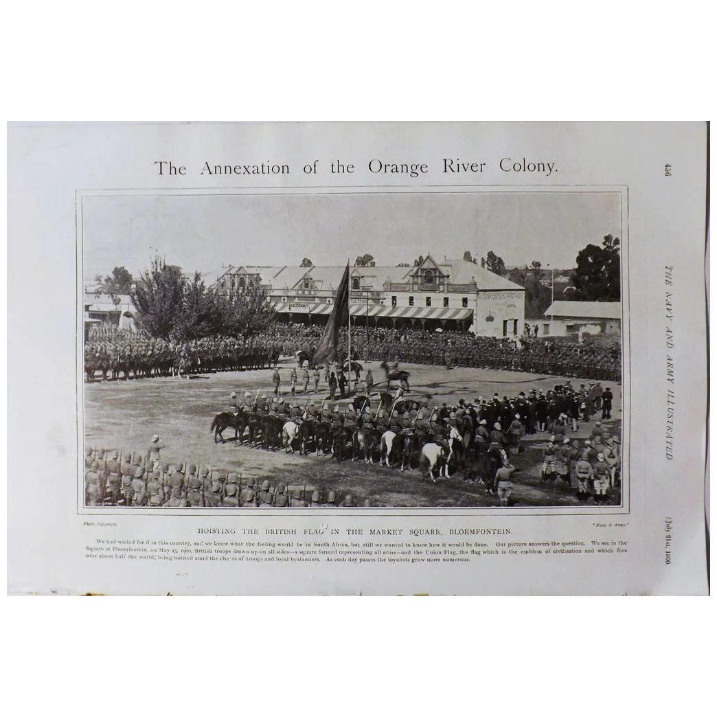 Boer War Annexation of The Orange River Colony- The Navy & Army Illustrated 1900