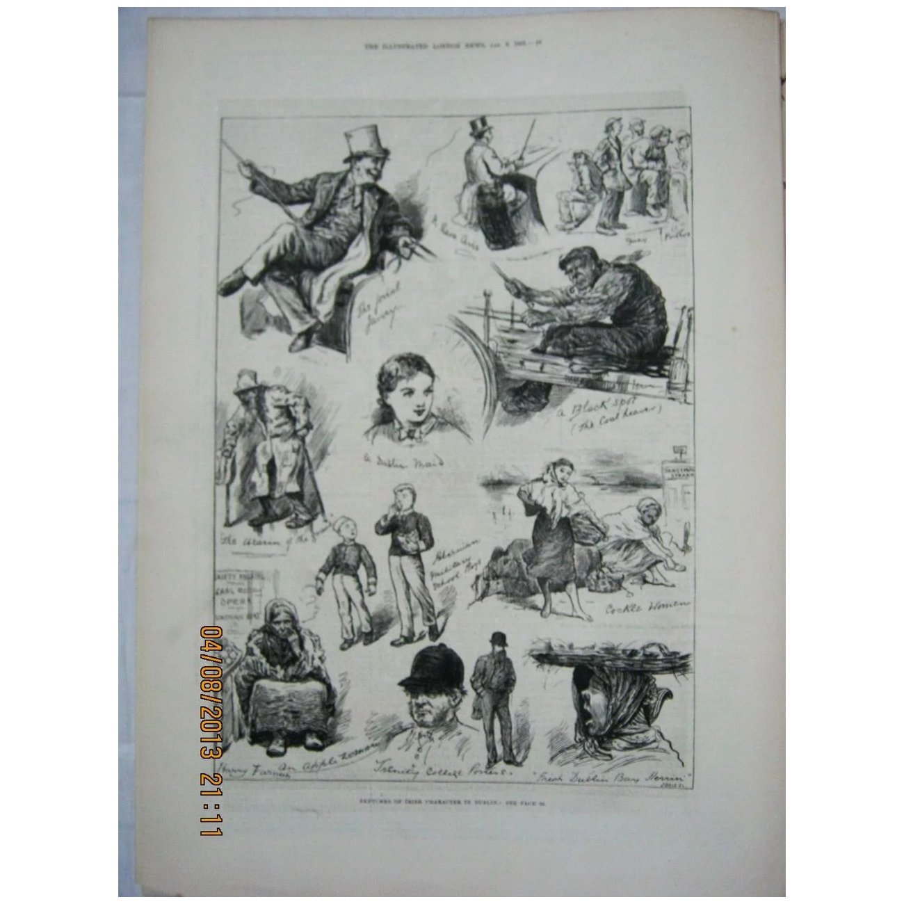 Sketches of Irish Character in Dublin - Illustrated London News 1881