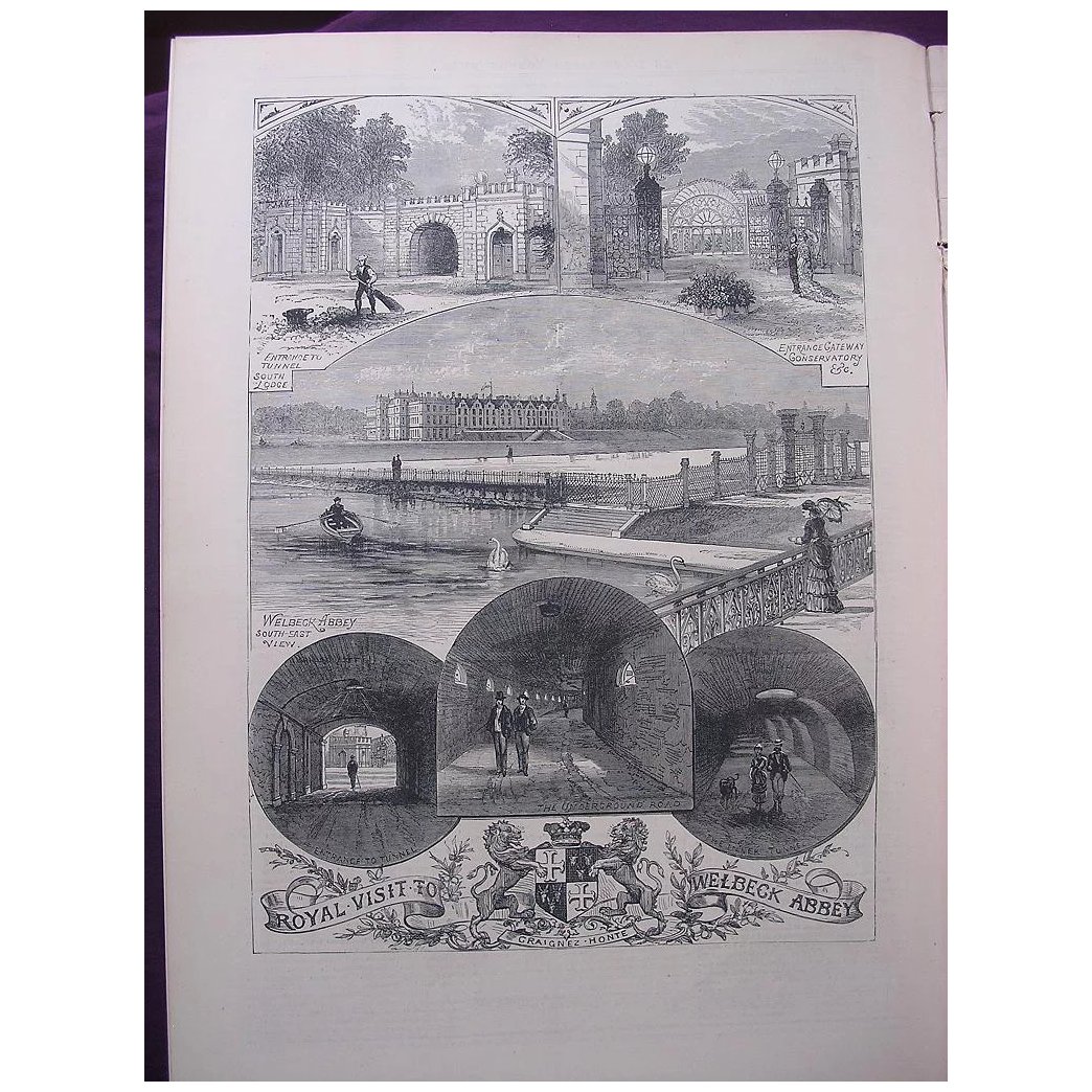 'Royal Visit To WELBECK ABBEY' - Illustrate London News Nov. 26 1881