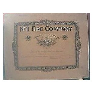 Large 1922 Chilean Fire Brigade Membership Certificate