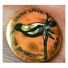 Vintage Children's RED CROSS Appeal Pinback 1918 Australia