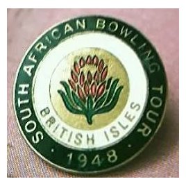 Vintage South African Lawn Bowls British IslesTour Badge 1948
