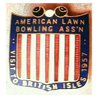 American Lawn Bowls 1957 British Isles Tour Badge