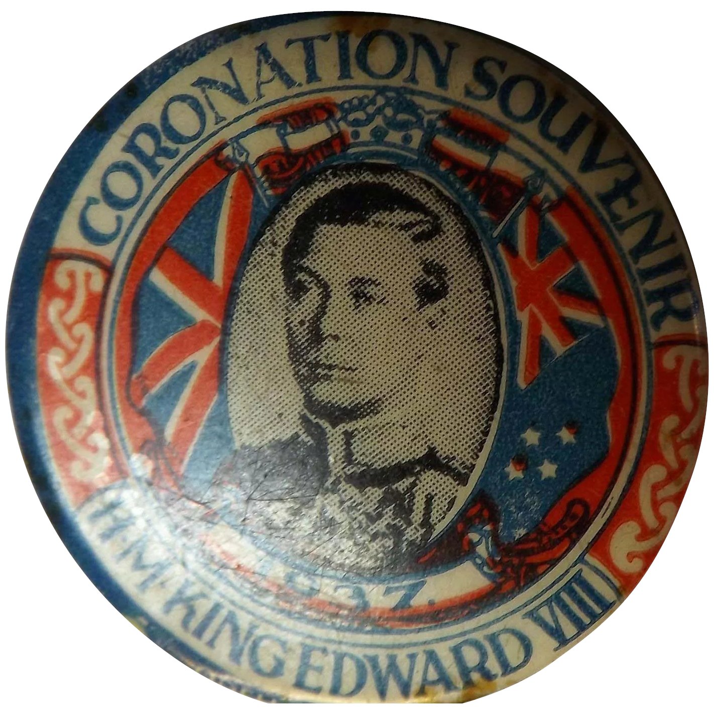 1937 Corononation Kind Edward VIII - 1937 Tin Badge