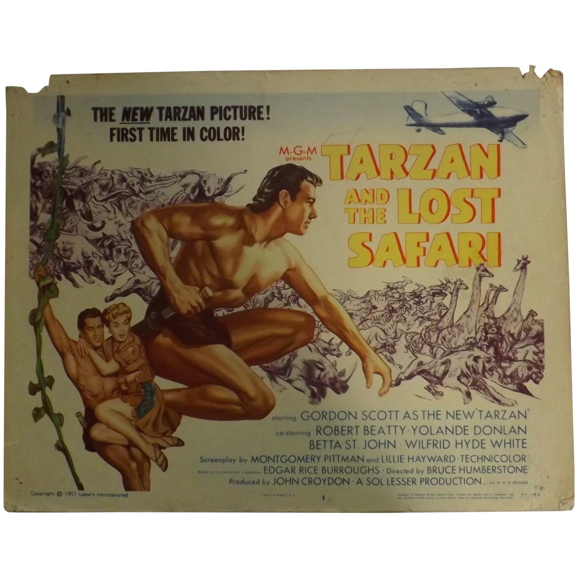 TARZAN and The Lost Safari - 3 Lobby Cards & One Photo Still