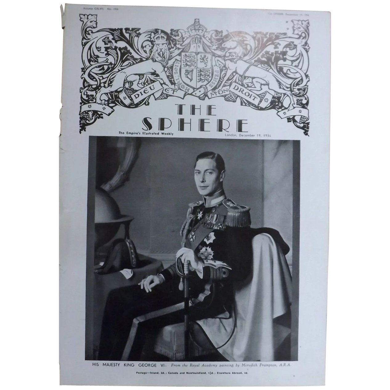 SPECIAL Feature. Abdication Edward VIII & Crowning of George VI -The Sphere 1936