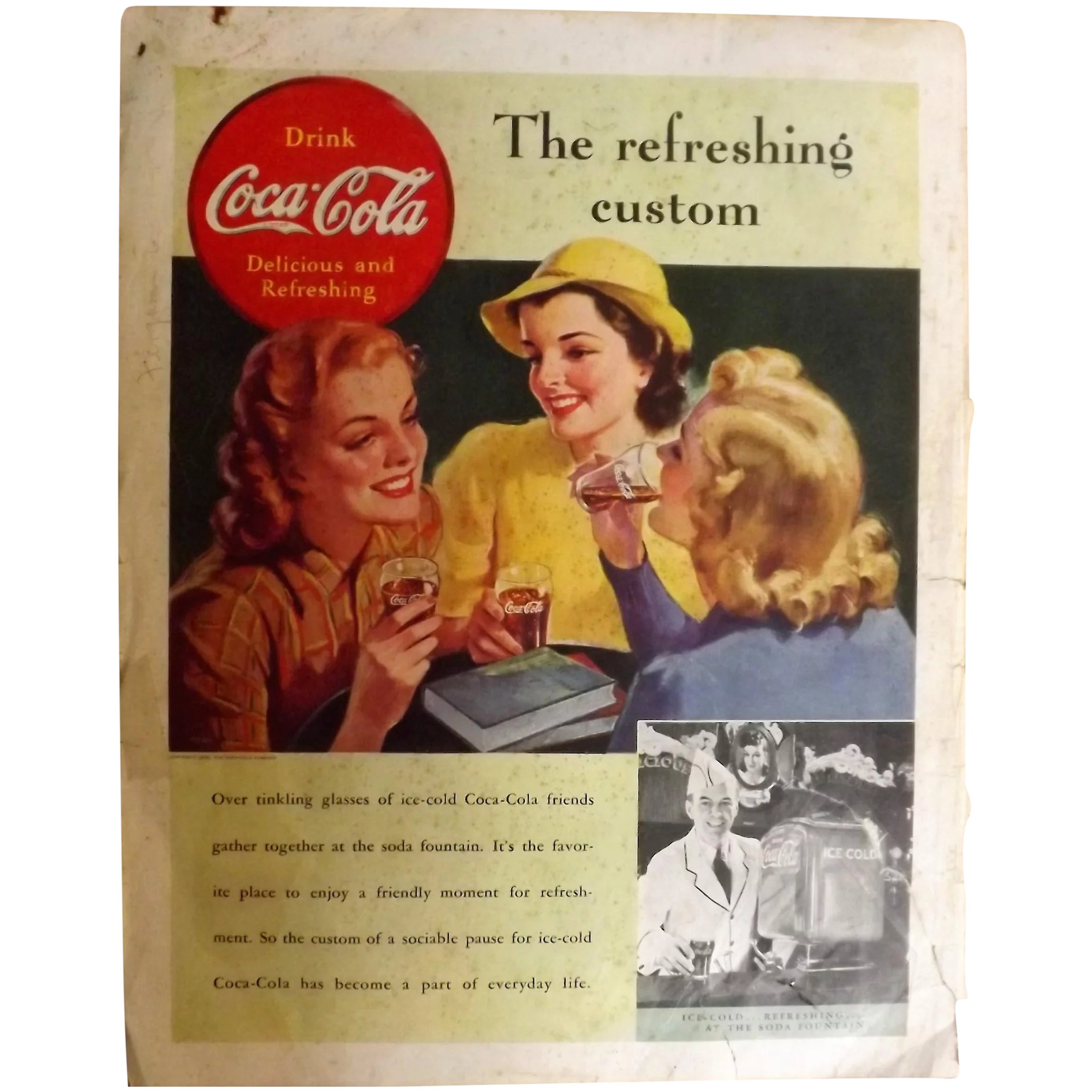 1939 COCA-COLA Original Full Page Advertisement