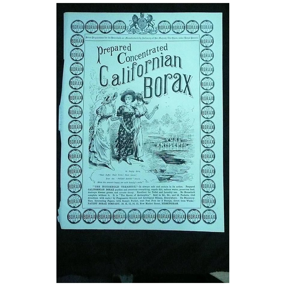 CALIFORNIAN BORAX - Original Full Page Advert The Graphic 1885