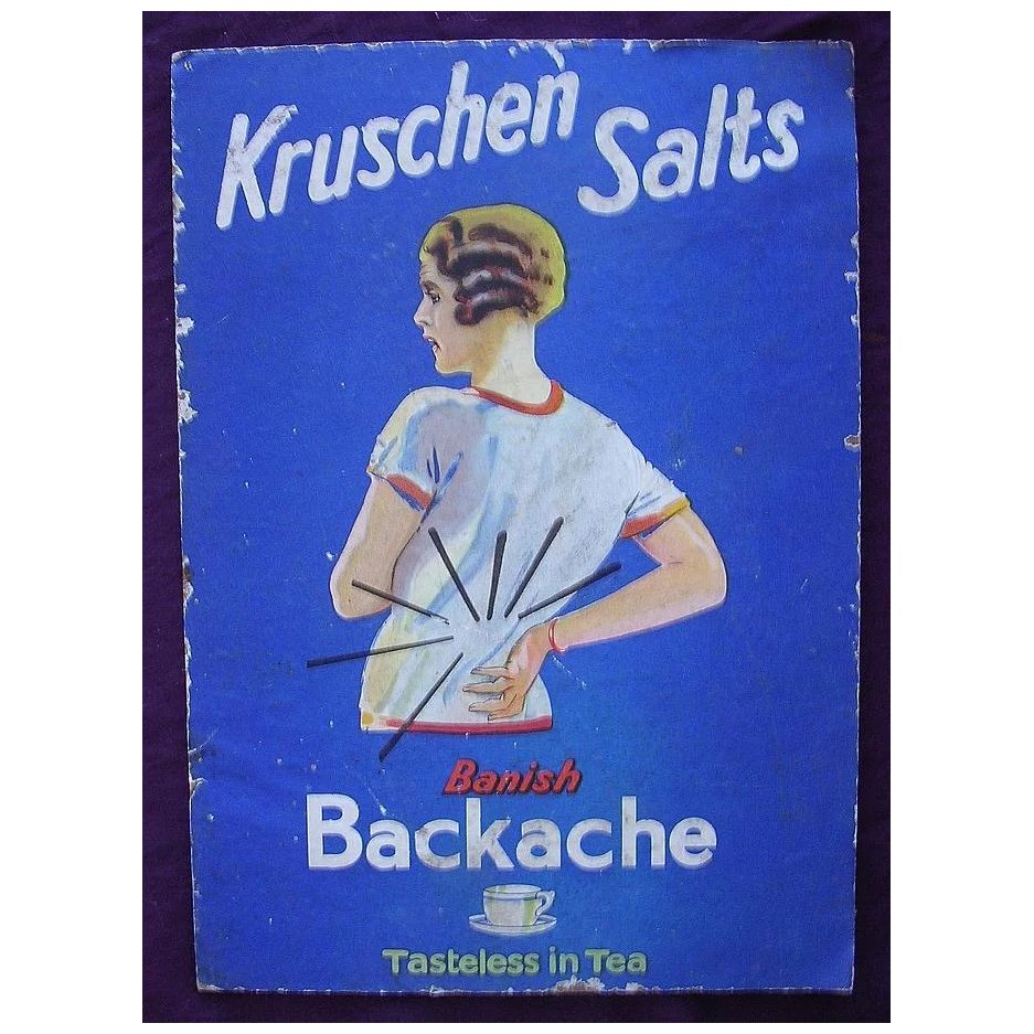Cardboard KRUSHEN Salts Counter Advertising Sign