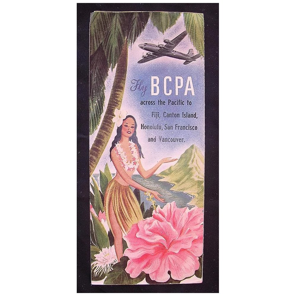Vintage BCPA Pamphlet 'Fly BCPA Across The Pacific'