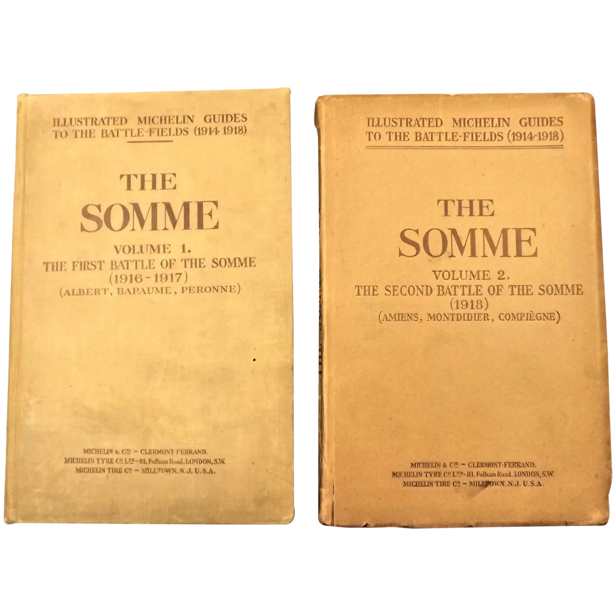 THE SOMME In Two Volumes - Illustrated Michelin Guides 1919
