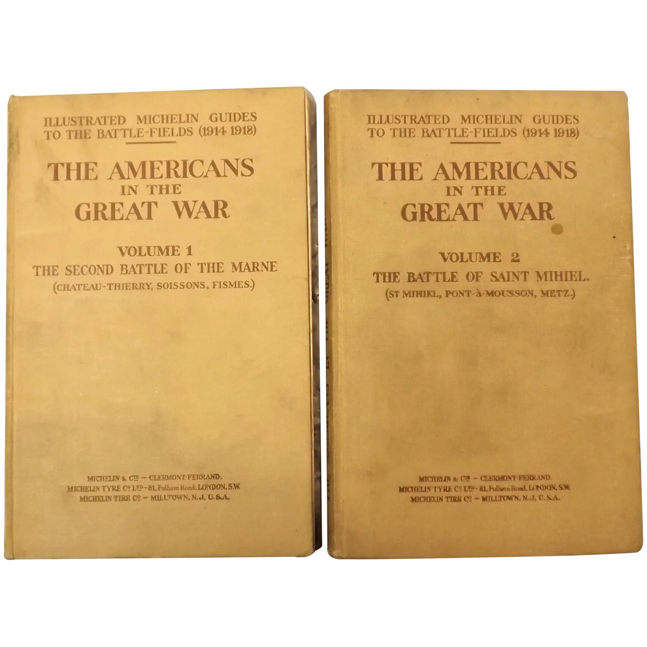 The Americans In The Great War - In Two Volumes - Michelin Guides 1919