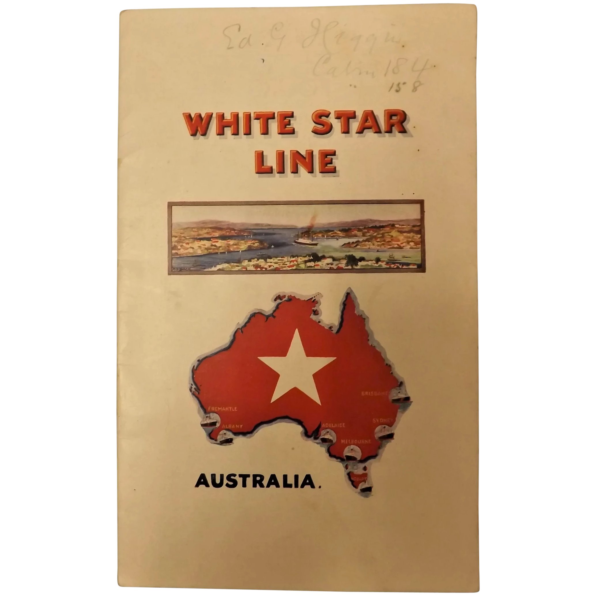 White Star Liner T.S.S. CERAMIC 1926 Booklet & Passenger List