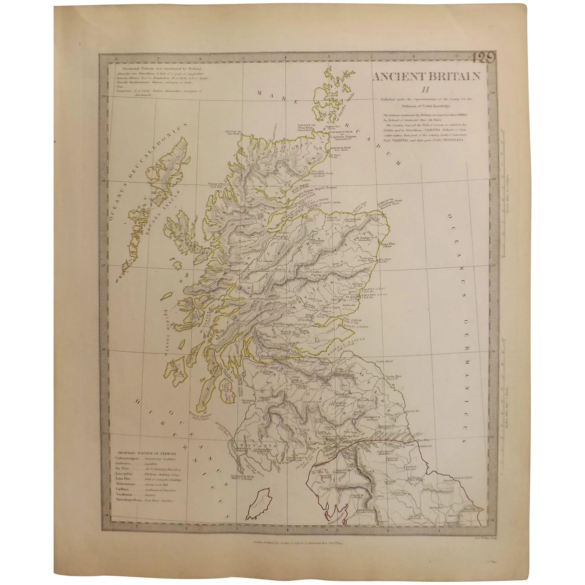Antique Map of Ancient Britain (2) -Dated 1834