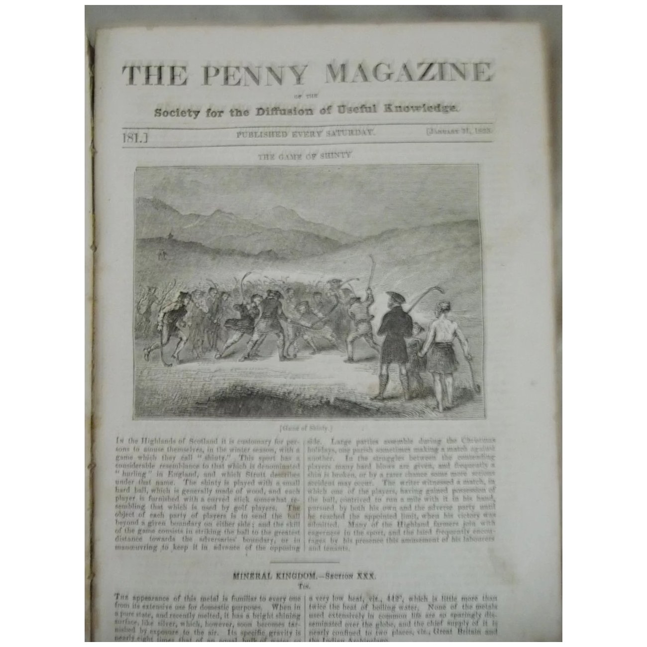 The Penny A Bound Volume of The Penny Magazine of The Society for the Diffusion of Useful Knowledge - 1835