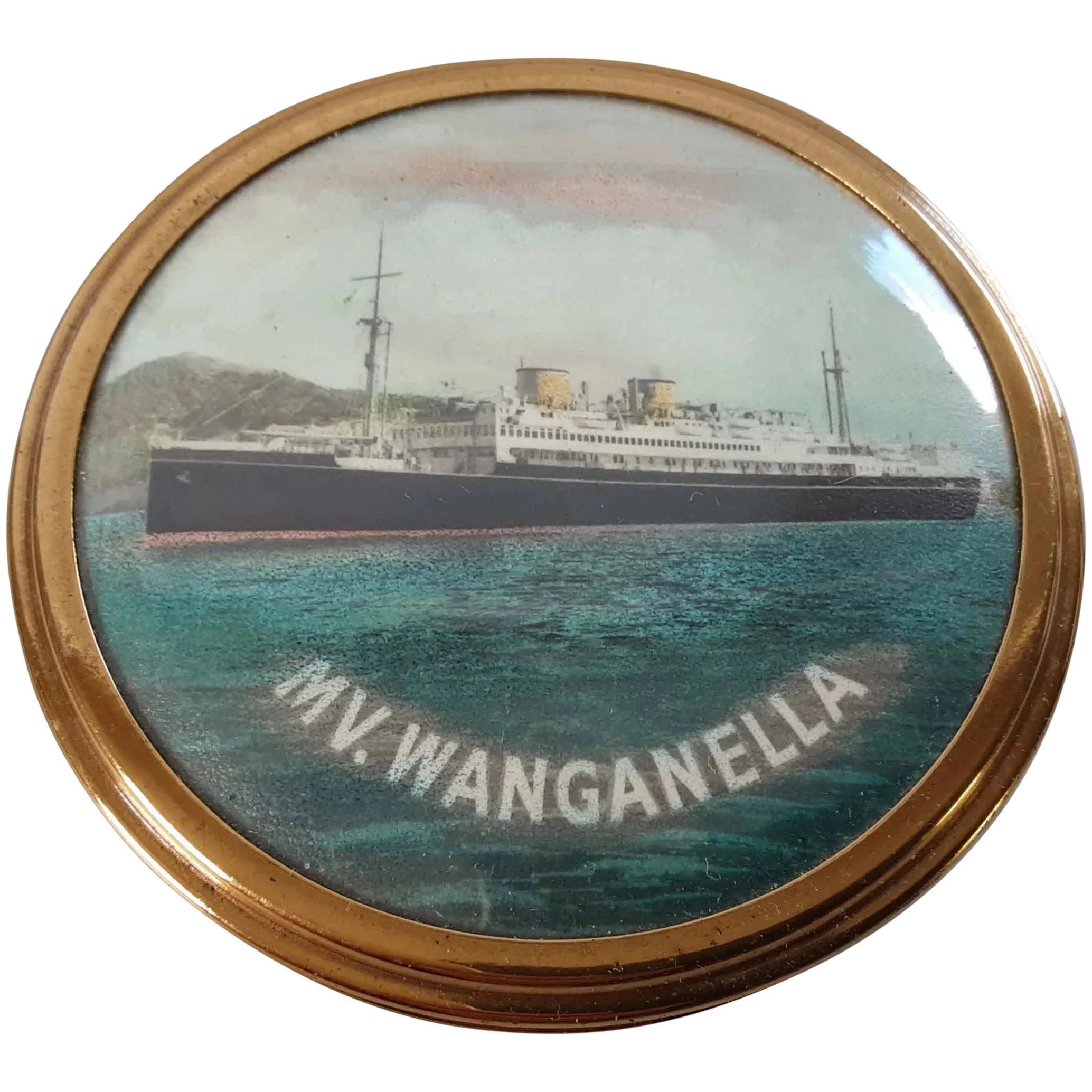 M.V. Wanganella Souvenir Powder Compact
