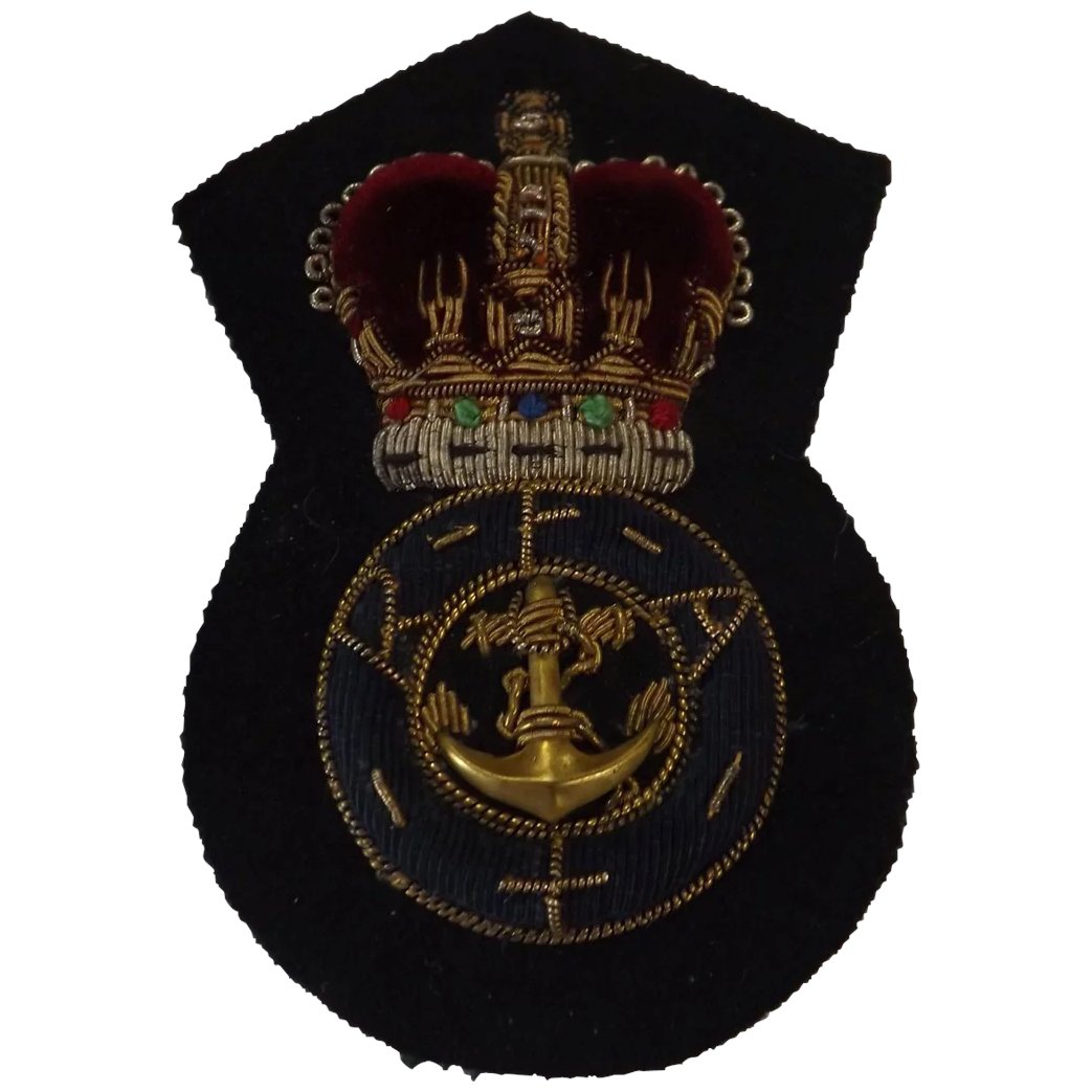 British Royal Navy Royal Fleet Auxiliary Cap Insignia - Fleet Officer