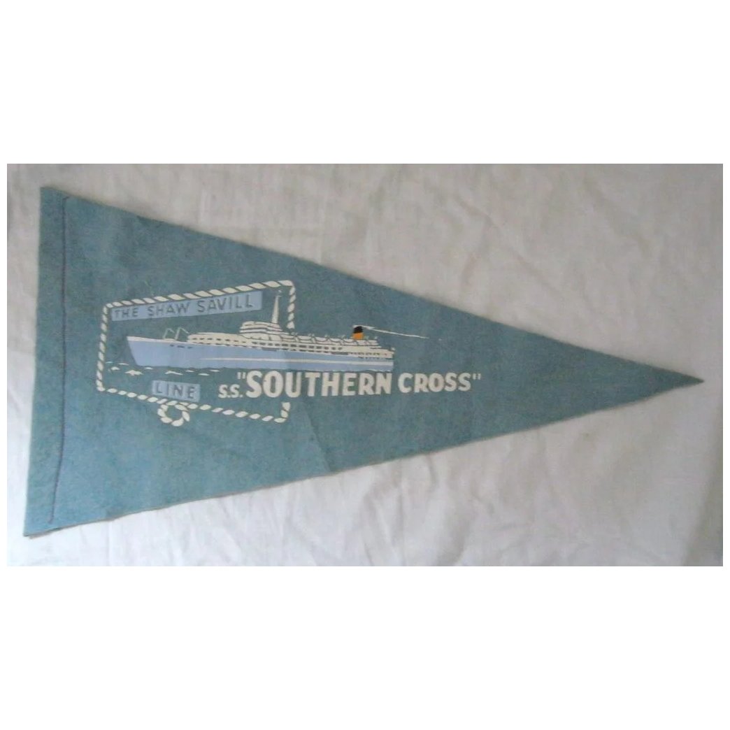 S.S. Southern Cross Felt Souvenir Pennant