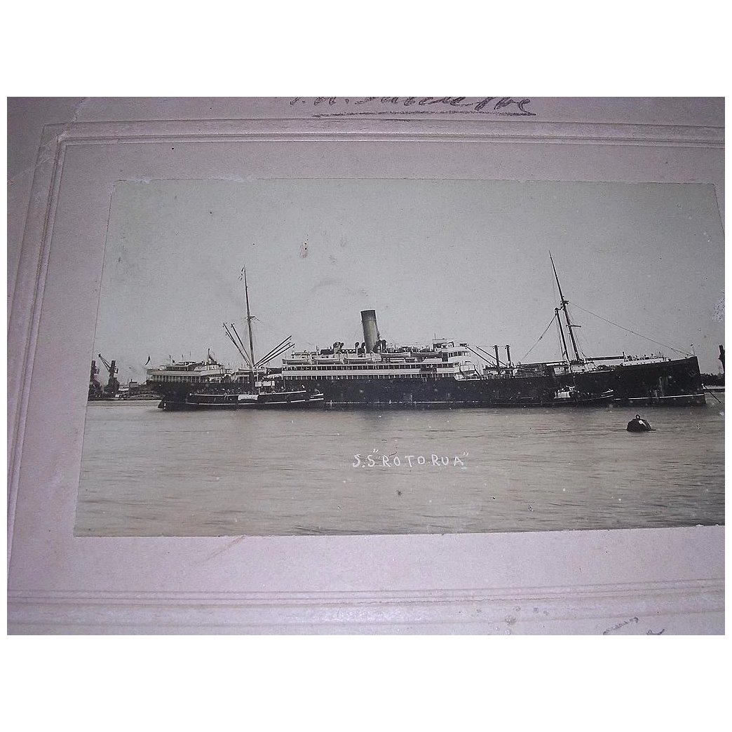 S.S. ROTORUA Framed Photograph Signed By Officers