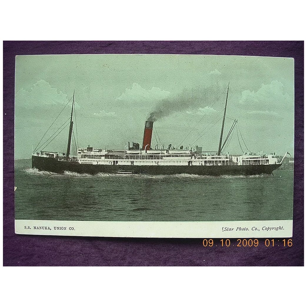 Union Co 'S.S. Manuka' Vintage Souvenir Postcard