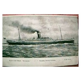 R.M.S. Victorian Shipping Postcard
