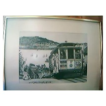 Signed Charcoal Print of San Francisco 1979