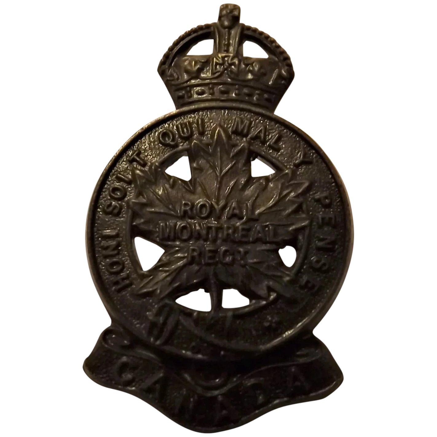 Canada World War One Collar Badge - Royal Montreal Regiment
