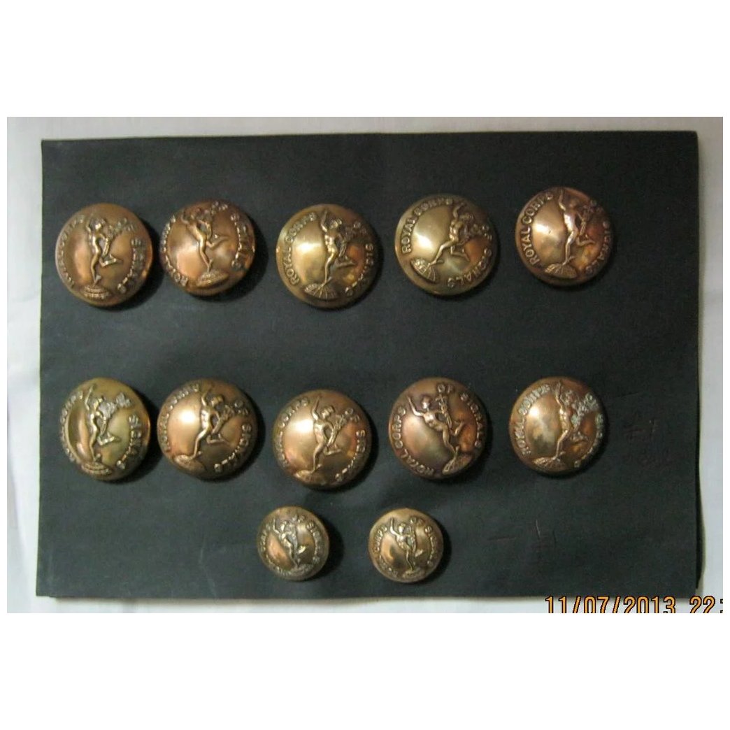 Royal Corps Signals 12 buttons