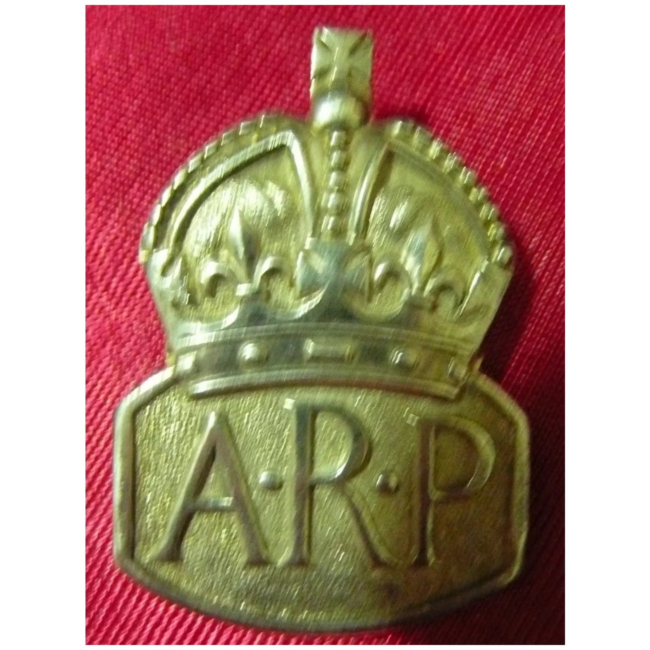 A.R.P. - Air Raid Precautions Warden's WWII Badge in Sterling Silver