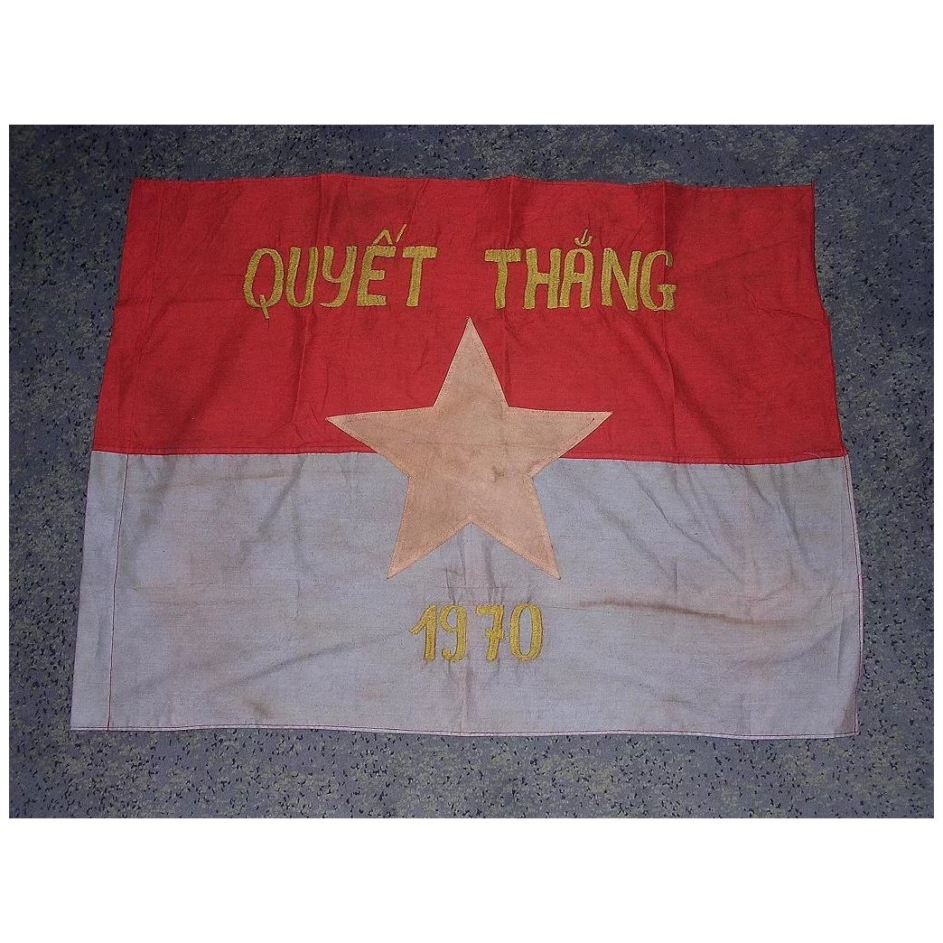 Vietnam War - Rare VIET CONG Flag 'Quyet Thang' 1970