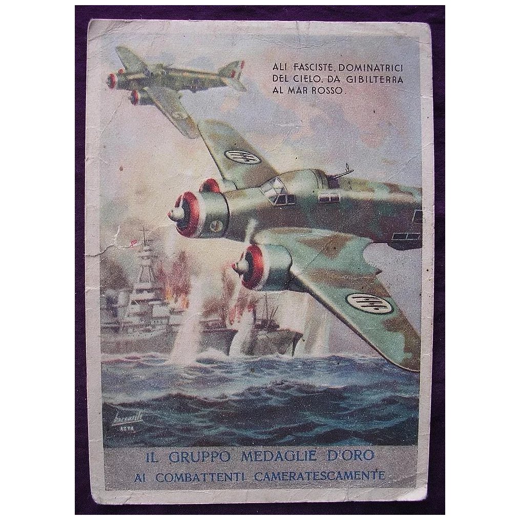 Italian FASCIST PARTY Propaganda Post Card Circa 1939