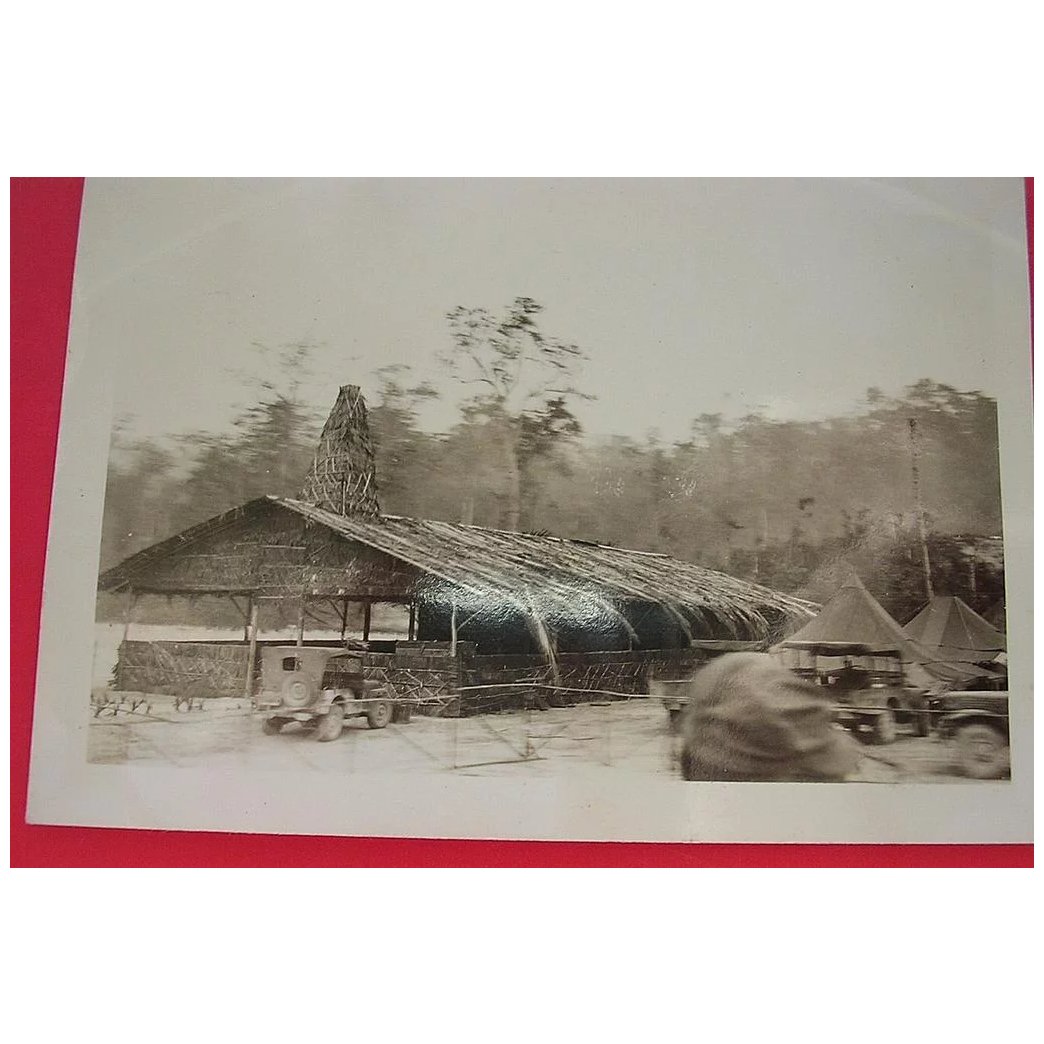 Vintage WW2 Photograph Of US ARMY Base Camp Solomon Islands